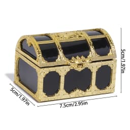 1pcs Mini Gold/Silver Transparent Jewelry Storage Box Plastics Box Wedding Gifts Packaging Box Jewelry Keepsake Treasure Chest