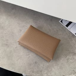 Customized name card holder for ladies, genuine leather, double-fold card holder with palmprint snap fastener, card case, wallet