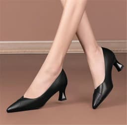 cresfimix women classic pointed toe brown patent leather spring slip on stiletto heel shoes lady casual comfort work pumps ab661