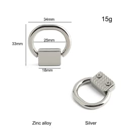10/30/100PCS Metal Leaf Shape Bag Anchor D-ring For DIY Leather Shoulder Handbag Straps Hanger Hooks Connector Clips Accessories