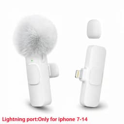 Wireless Lapel Microphone, Lightning Connector Only, mini Clip Microphone, Suitable for Live Streaming, Vlogs, Interviews.