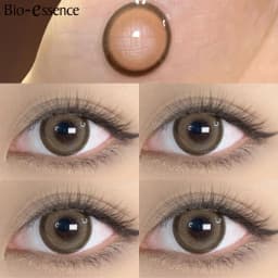 Bio-essence 1 Pair Big Eye Korean Lenses Colored Contact Lenses with Degree Myopia Lenses Green Lenses Black Lenses Prescription