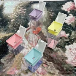 HOMFUN 4pcs/Set 5D Diamond Painting Drills Funnel for Square Storage Container Drill Tray Box Embroidery Art Accessories Tool