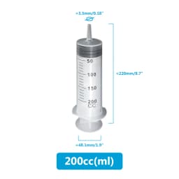 Large Capacity 50 100 150 200 250 350 550ml Syringe Plastic Pump Reusable Nutrient Measuring Syringe With 100cm Hose