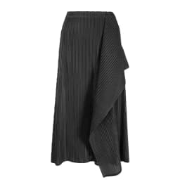 Women Irregular Pleated Skirts Solid Color Spring Summer Female Casual A- Line Midi Skirts Lady High Waist Side Split Skirts
