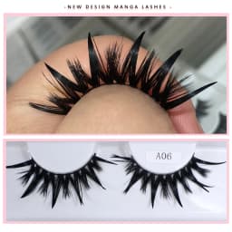 New Design Fashion False Eyelashes Cosplay Dramatic Spike Wet Lashes Makeup Manga Fake Eyelashes