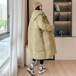 Winter Warmth Women's Mid-Length Down Cotton Jacket Over-the-Knee Parkas New Loose Quilted Coat Thickened Outerwear Trendy Tops