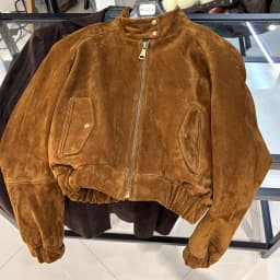 YOLOAgain Suede Leather Jacket Coat Women Real Leather Cropped Jacket Bomber Jacket