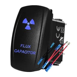 12V 24V Boat Trim Tabs Switch (ON)-OFF-(ON) Momentary Rocker Switch Waterproof Blue Light ON-OFF Toggle Switch With Harness