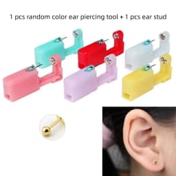 1Pc Tool Disposable Sterile Ear Piercing Kit, Cartilage Tragus Helix Piercing Gun No Pain Piercer Tool Machine Set Stud Jewelry
