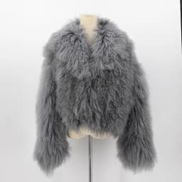 PINK JAVA QC23050-2 new arrival real mongolia sheep fur jackets women winter fur coat wholesale hot sale