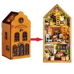New DIY Mini Rabbit Town Casa Wooden Doll Houses Miniature Building Kits with Furniture Dollhouse Toys for Girls Birthday Gifts