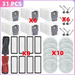 Fit For ( Roborock Qrevo Curv / S5V / S5X / 5A1 / 5XC / 5AE / CurvC / Qrevo C / Qrevo C Pro ) Parts Brush Filter Mop Cloth Bag