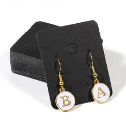 50pcs 3.8x4.8cm Display Card for Earrings Ear Studs Blank Kraft Paper Tags