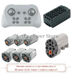 1000mAh 8 Way Remote Programmable APP Control Kit Rechargeable Battery Box Power Functions Motor Building Blocks Set Car Modify