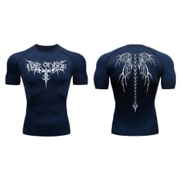 Graphic Compression Shirts for Men Short Sleeve Rash Guard Gym Workout Tshirt Tees Athletic Quick Dry Baselayer Undershirts Tops