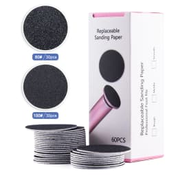 TP 43mm 60pcs/Box Foot Dead Skin Sandpaper For Electric Nail File Cuticle Callus Replaceable Sanding Paper Professional Pedicure