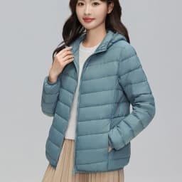 Lightweight Packable Hooded Down Jacket Women Autumn Winter 90% Down Fill Base Layer Jacket Female Solid Color Casual Down Coats
