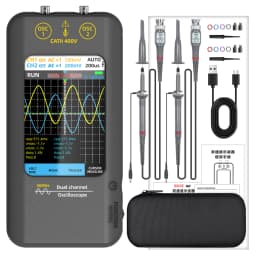 BSIDE O2 Touchscreen Oscilloscope Signal Generator Handheld 3.98-Inch 50MHz Dual Channel Digital Oscilloscope Waveform Tester