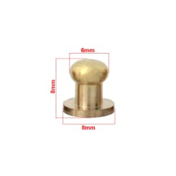 10pcs Solid Brass Sam Browne Style ball Rivets Sam Brown Button Round Head Ball Post Studs Buckle DIY Leather Craft Accessories