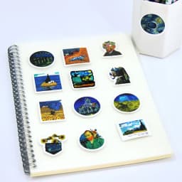 100Pcs Van Gogh Cute Stickers Pack Aesthetic Stationery Supplies Lot Korean Paper Kawaii Office Teacher School Diary Decoration