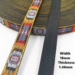 3Yards 10-20MM Retro Jacquard Substantial Thick Webbing Bag Belt Straps Ribbon for DIY Horse Or Big Pet Collar Clothing Sewing