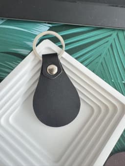 10 PCS Leather Keychain PU Leather Key Fobs With Rivets And Keychain Ring Sublimation Keychain Blanks
