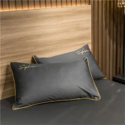 Svetanya Solid Cotton Embroidery Bed Linens Hotel Home Bedding Sets Sheet Pillowcase Duvet Cover Set