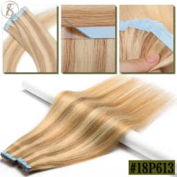 TESS Tape In Human Hair Extensions 2.5g/pc Natural Hair Extensions Hair Brown Adhesive Skin Weft Double Side Seamless Invisible