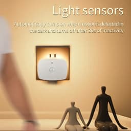 AC 110-220V Motion Sensor LED Night Lights 3 Color Dimmable Light Plug-in Model Infrared Smart Backlight Eye-Care Night Light