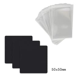 50 Pcs 5x5cm Blank Jewelry Display Paper Label With Or Without Bags Wholesale Packaging Earrings Necklaces Reveal Card Supplier