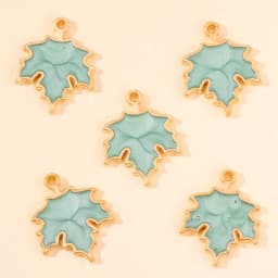 10Pcs 4 Colors New Enamel Maple Leaf Charm 19*24mm Pendant For DIY Necklace Earrings Keychain Jewelry Findings Making Wholesale