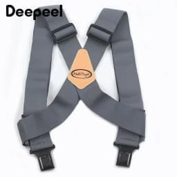 Heavy Duty Work Suspenders for Men X-Back Gripper Clasps Adjustable Strap Fully Elastic Adult Widen Men's Suspender