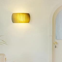 E27 French Beige Resin Wall Lamp Pumpkin Shape Wall Light Bedroom Bedside Lamp Corridor Ambient Lamp Home Decoration Ligting