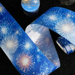 Etori Life Night Island Starry Sky Set 1Pcs Dreamy Starry Sky Gradient Journal Tape Blue-Purple Night Sky Cloud Pattern Decorative Journal Material for Laptops, Phone Cases, Photo Albums, Handmade Scrapbooking Supplies, Desk Decoration Accessories, Room Decoration, Stamp Pads, Pencil Cases, Student Gift Paper Bags, School Supplies, DIY Crafts, Children's Stickers, Gifts for Friends
