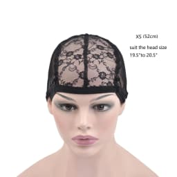 10Pcs Single Lace Wig Cap Breathable Lace Front Wig Base Net Cap Hairnets with Adjustable Band for Wig Making