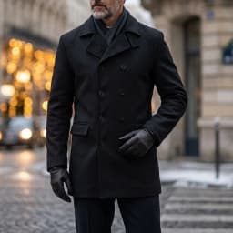 New Men's Trench Coat Double Breasted Winter Jacket Business Casual Men's Long Knee-length Jacket Street Wear Male Coats