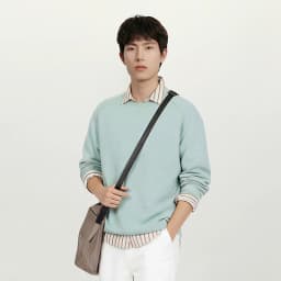 Semir Versatile Hoodie Men Spring Solid O Neck Long Sleeve Soft Comfortable Casual Basic Layer Daily Top