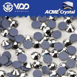 VDD Multi-color ACME+Series Top Quality Glass Hot-Fix Rhinestones Crystal AB Flatback Glitter Strass Stones For Fabric Garment