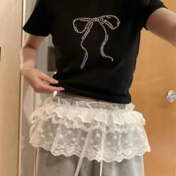 Spring Summer Women Y2K Korean Lace Mini Layered Skirt Streetwear Lace Up Ruffles Harajuku High Waist Pleated Ladies Skirts