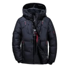 Men's Thick Warm Snow Parkas Men White Duck Down Parkas -20 Degree Winter Jacket Overcoat Windbreaker Hooded Parkas Coat Hombre