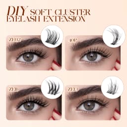 Lash Clusters 0.05mm PBT Fiber Eyelash Clusters 0.1mm Superfine Invisiband D Curl Diy Lash Extension 8-16mm Individual Lashes