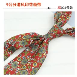 9cm Width Casual Winter Neckties Paisley Printed Neck Ties For Men Adult New Design Red Flower Silky Tie Wedding Daily Wear Gift