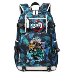 Demon Slayer Anime School Bag Large Capacity Lightweight Student Backpack for Kids Boys Girls Daily Use