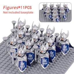 MOC Medieval Dwarf Warrior Elves Knights LOTR Figures Building Blocks Accessories Armor Shield LOTR DIY Toys for Children Gift