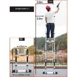 7 Meter Telescopic Ladders Portable Folding Aluminium Ladders Multipurpose Household Step Stair Engineering Staircase for Home