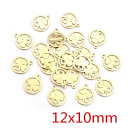 10pcs/lot 316 Stainless Steel Gold Plated Tree Moon Butterfly Small Charms Pendant For Necklace DIY Jewelry Making