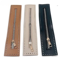 27cm Long Solid Leather Zipper for Handbag Crochet Bag Hardware Practical Sewing Accessory Purse Accessories Diy Bag