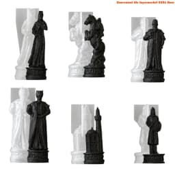 E06E Epoxy Craft Mold with Chess Theme for Display and Gift Projects