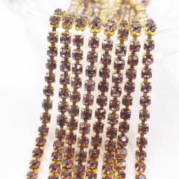 1 Yard Rhinestones Chain SS6- SS12 Gold Base Shine Crystals Stones Glue On Rhinestone Chain for Clothes Needlework Gems Crafts